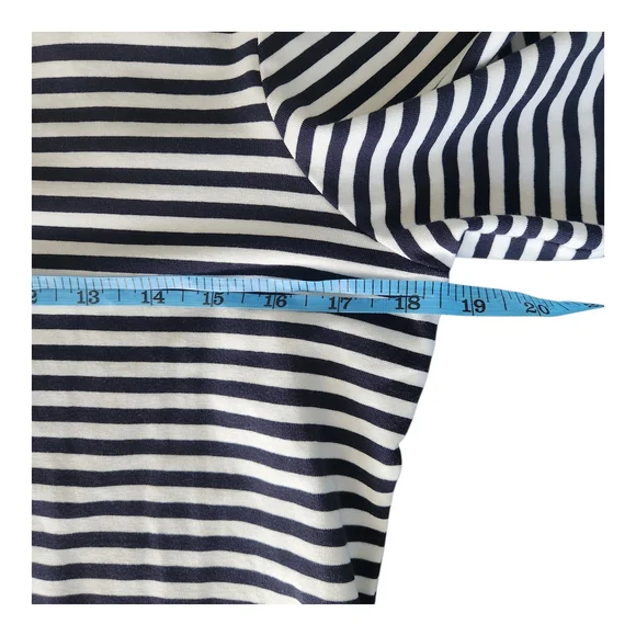 Duffield Lane "Chase" Striped A-Line Dress - Sianature Stretch Cotton M - Picture 7 of 10